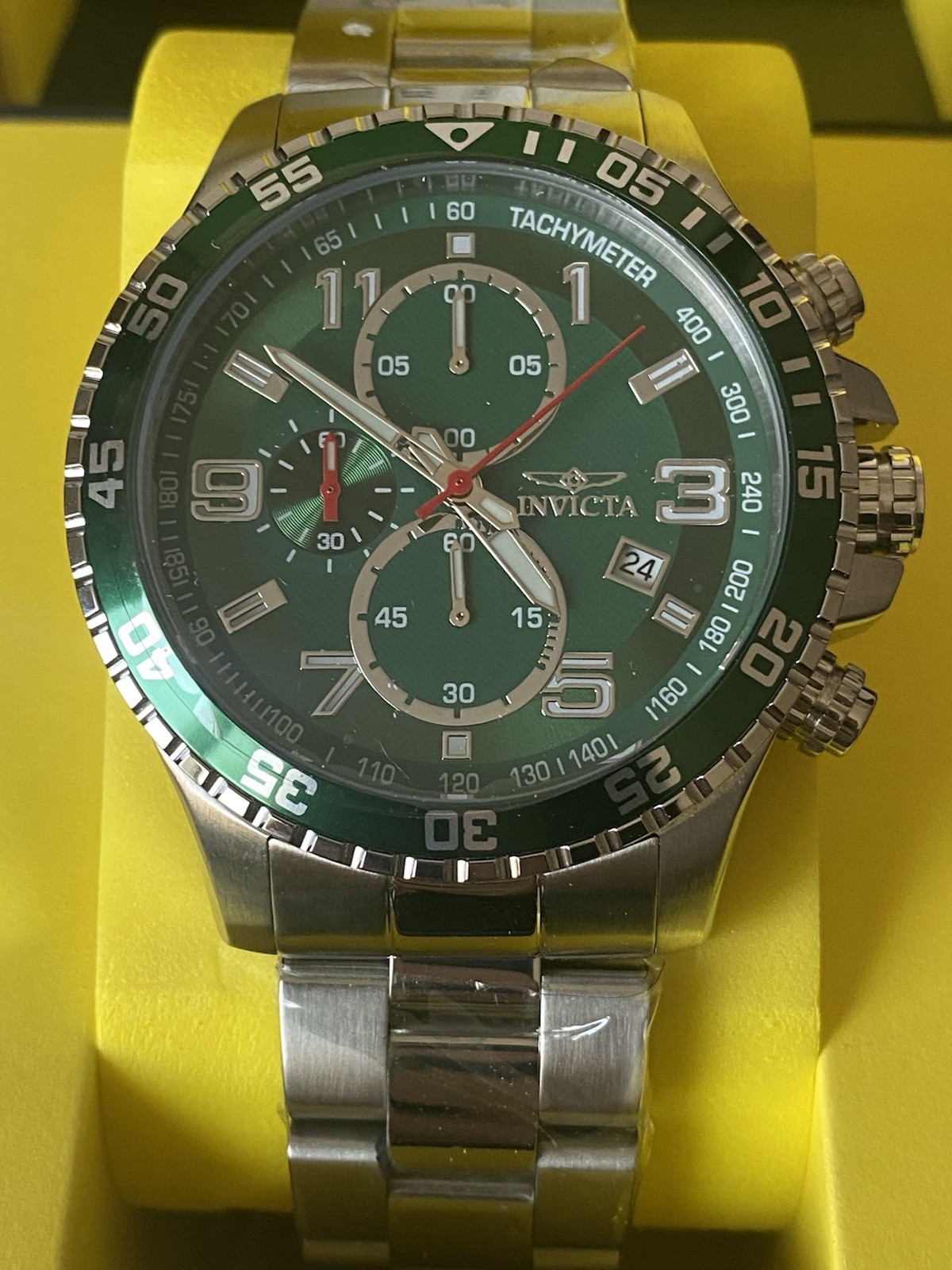 Brand New Invicta Specialty Mach Gala Men’s Watch 48mm Green Steel (69818) New