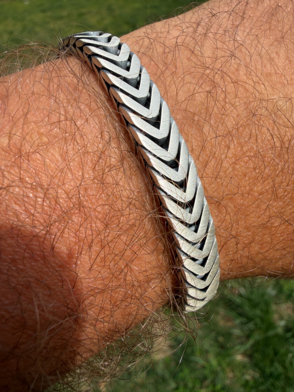 Custom 3 Link Miami Cuban Python Bracelet 12mm Real 925 Silver Oxidized Finish