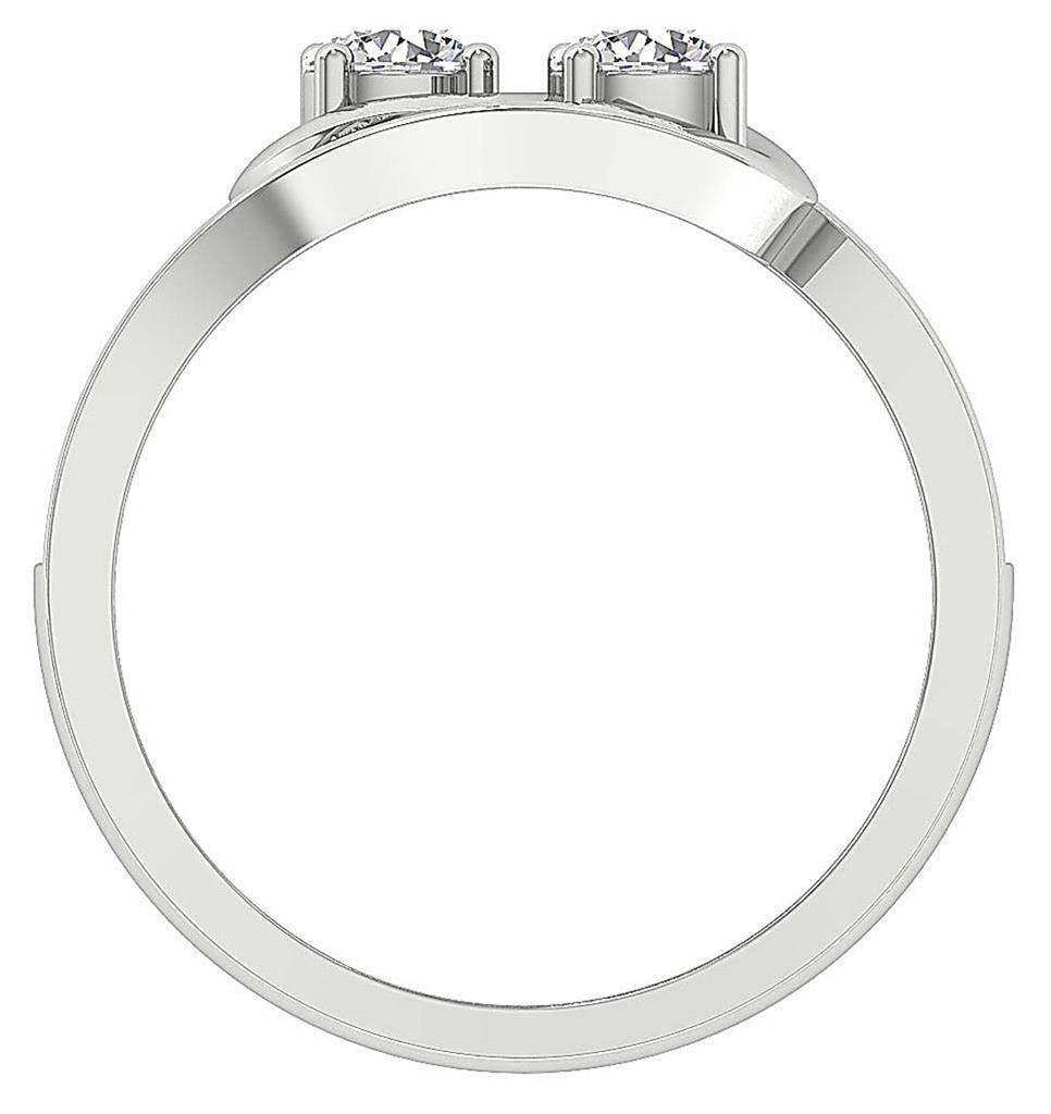 Lab Grown Diamond 14K Gold Forever Us Two Stone Ring VS F 1.00 Ct Prong Setting