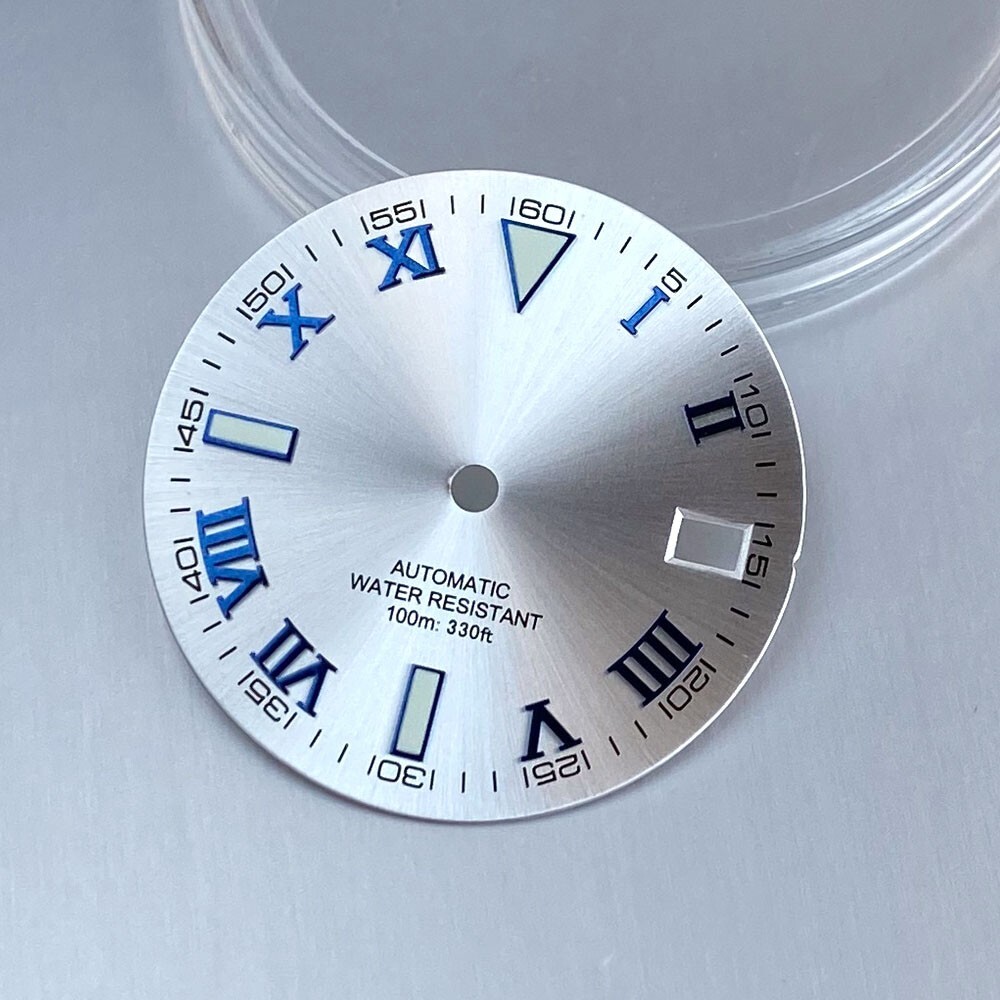 For Datejust Roman Number Sunburst Watch Dial Fit Japan NH35 NH36 NH38 Movement