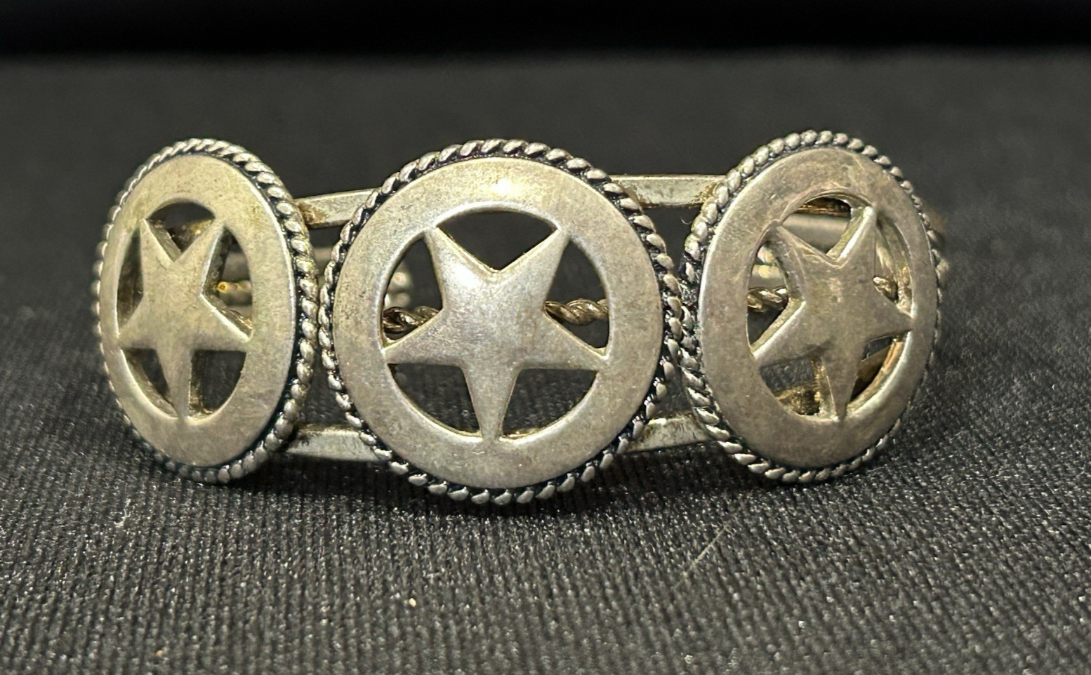 3 Texas Star Concho Bangle Bracelet Texas Ranger 3 Stars