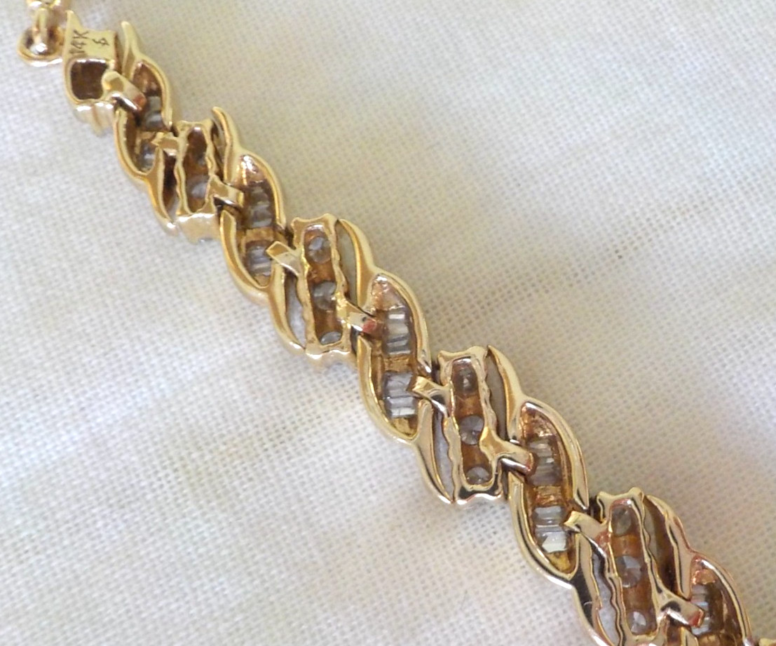 Adjustable 14k Yellow Gold Chunky Diamond Bolo Bracelet – 12.64 gms, 1.06 ctw