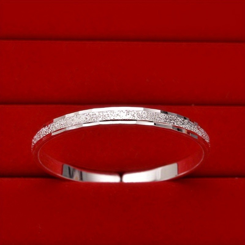 Silvery Women’s Fashion Simple Opening Bracelet Adjustable Copper Bracelet