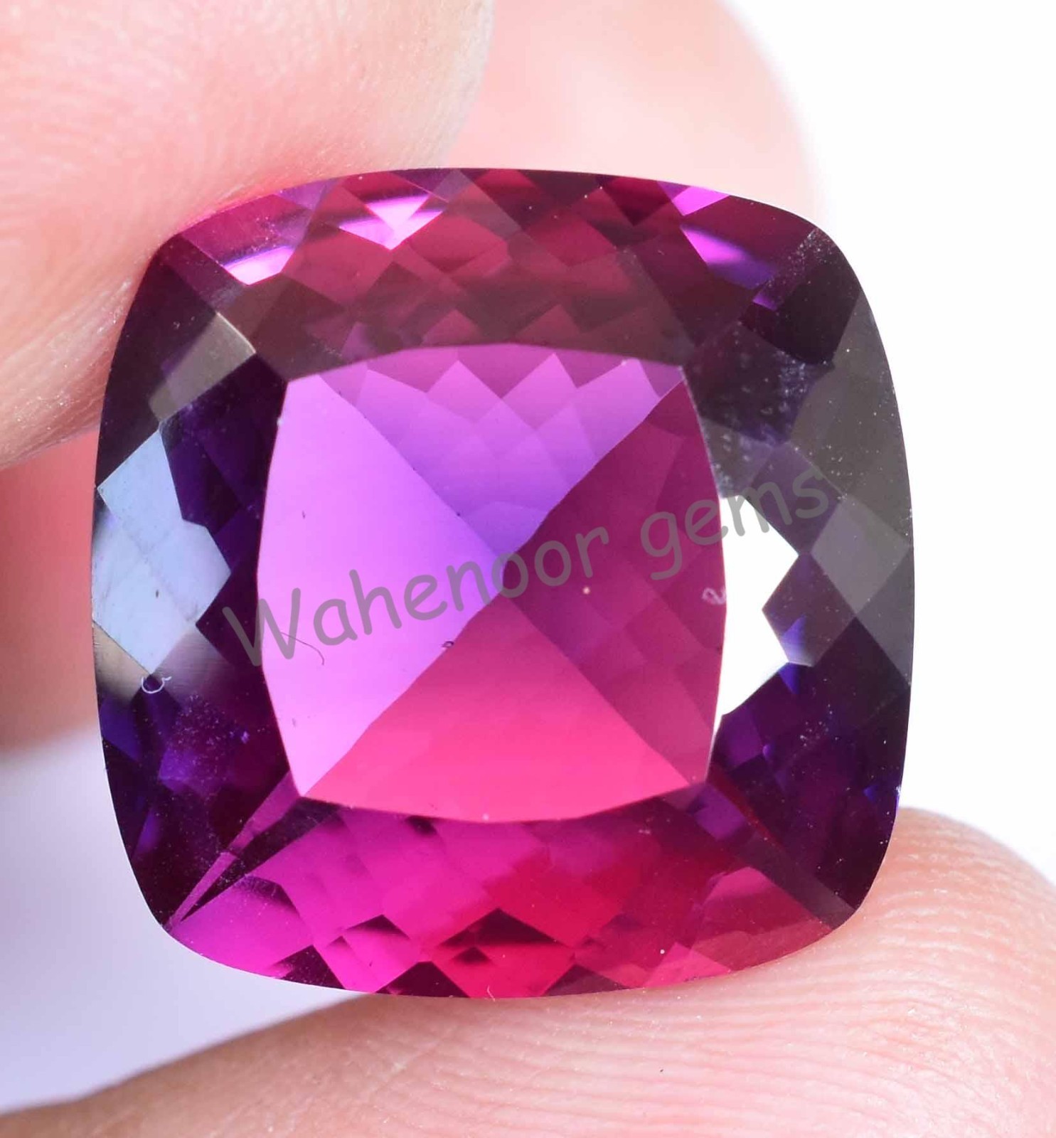 Natural 19.35 Ct Boysenberry Sapphire Certified Fabulous Cushion Loose Gemstone