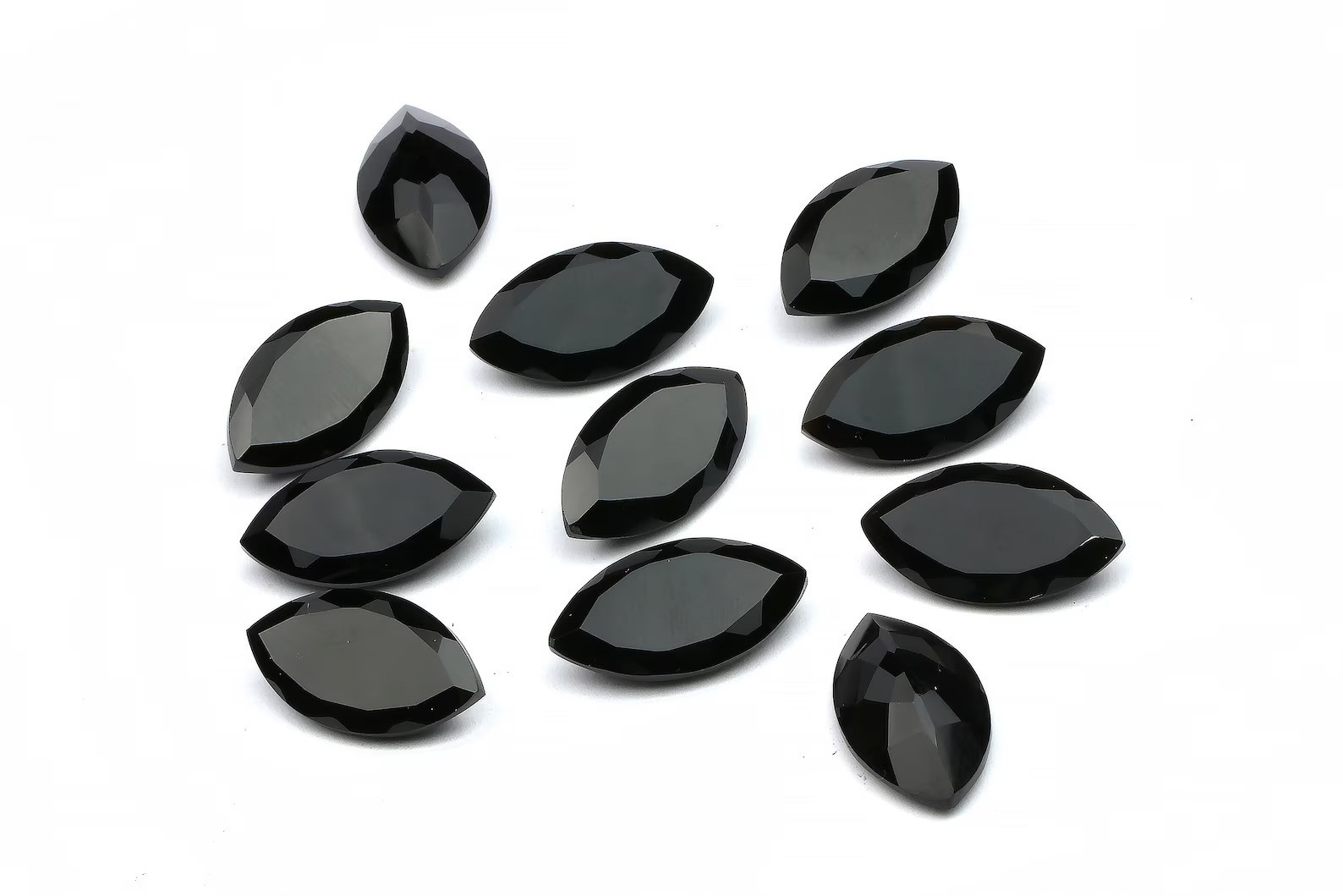 Black Onyx Marquise Faceted Cut 5x10mm to 15x30mm Natural Wholesale Gemstone