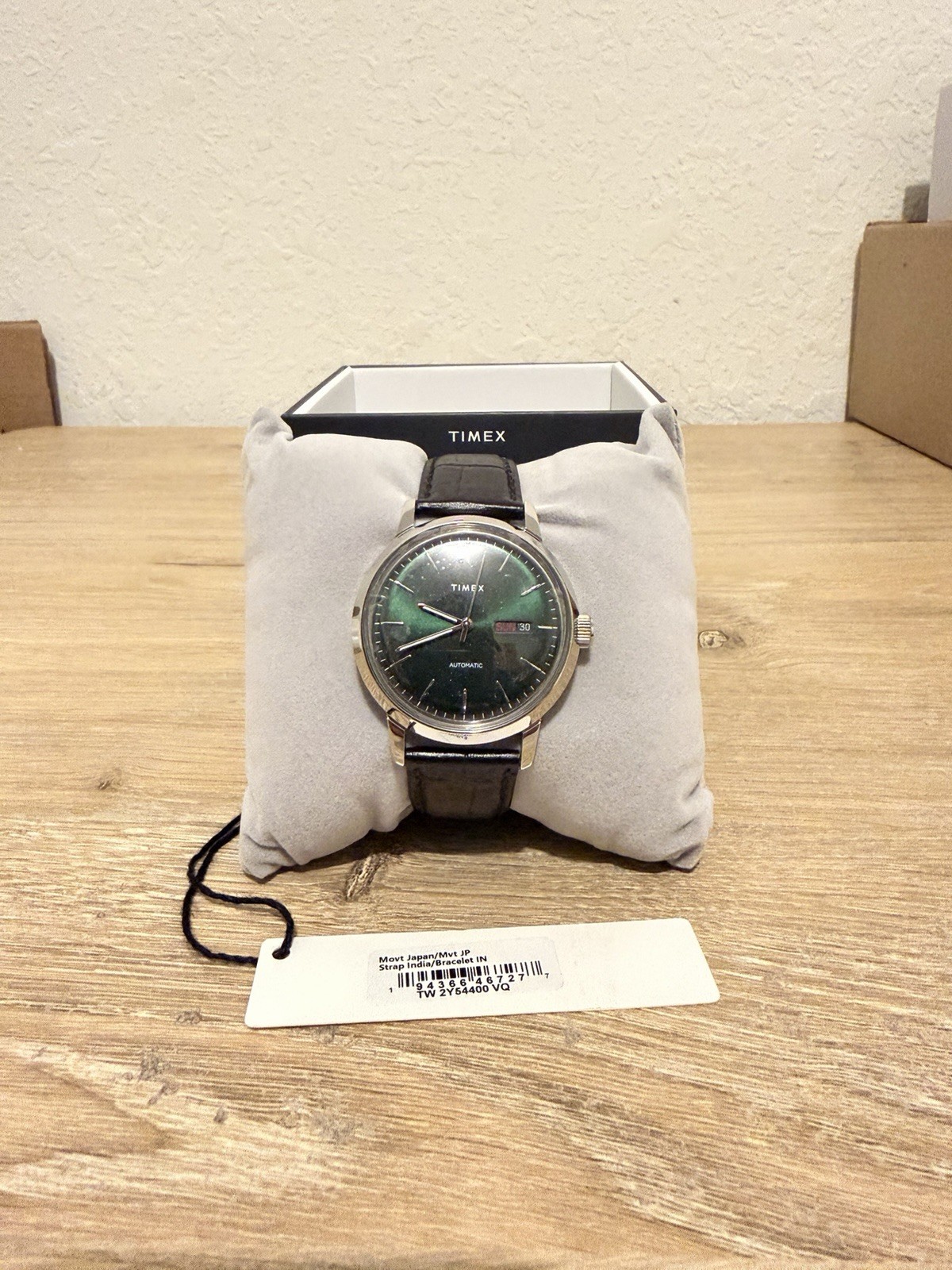 Timex Men’s Marlin 38mm Watch – Black Strap Green Dial Stainless Steel Case