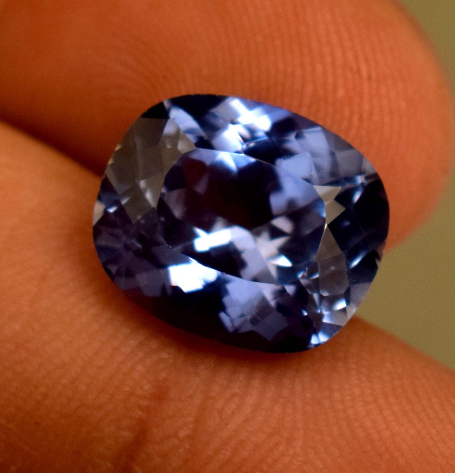 Lab Grown Blue Color Sapphire 4.10 Ct Certified Loose Gemstone For Ring Use
