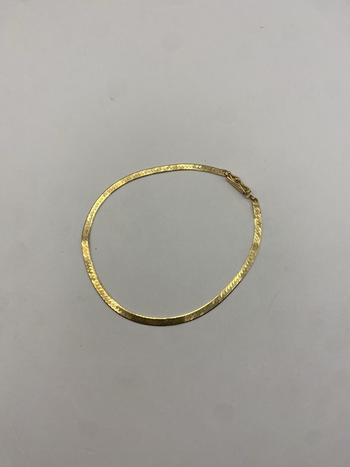 14k Yellow Gold Herringbone Chain Bracelet 8in 2.82mm 3.32g Box Clasp Italy