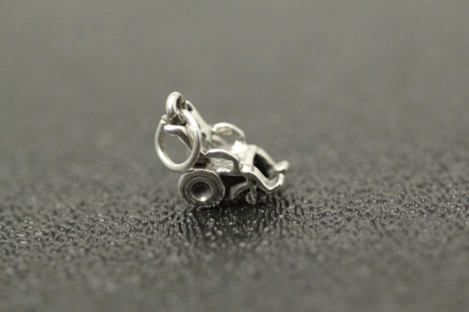 925 Sterling Silver 3D Wheelchair Charm/Pendant 1.5 Grams (PEN9300)