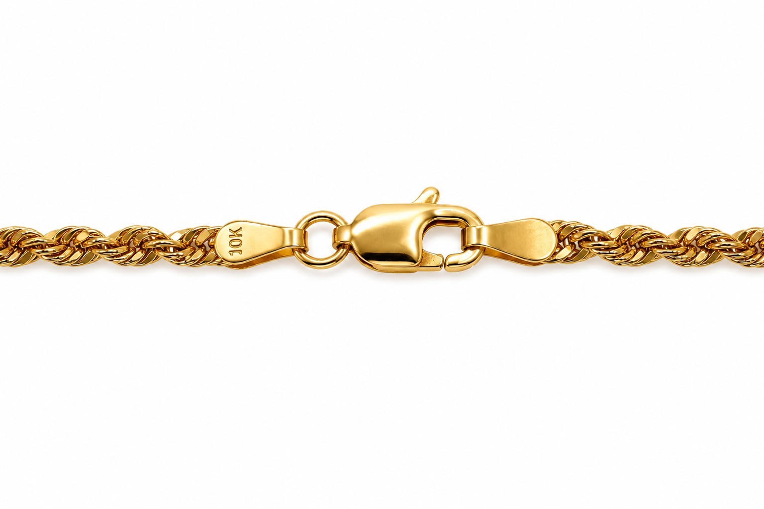 10K Solid Gold Rope Bracelet 2.5mm 8.68″ / Pulsera Oro Sólido 10K 22 cm