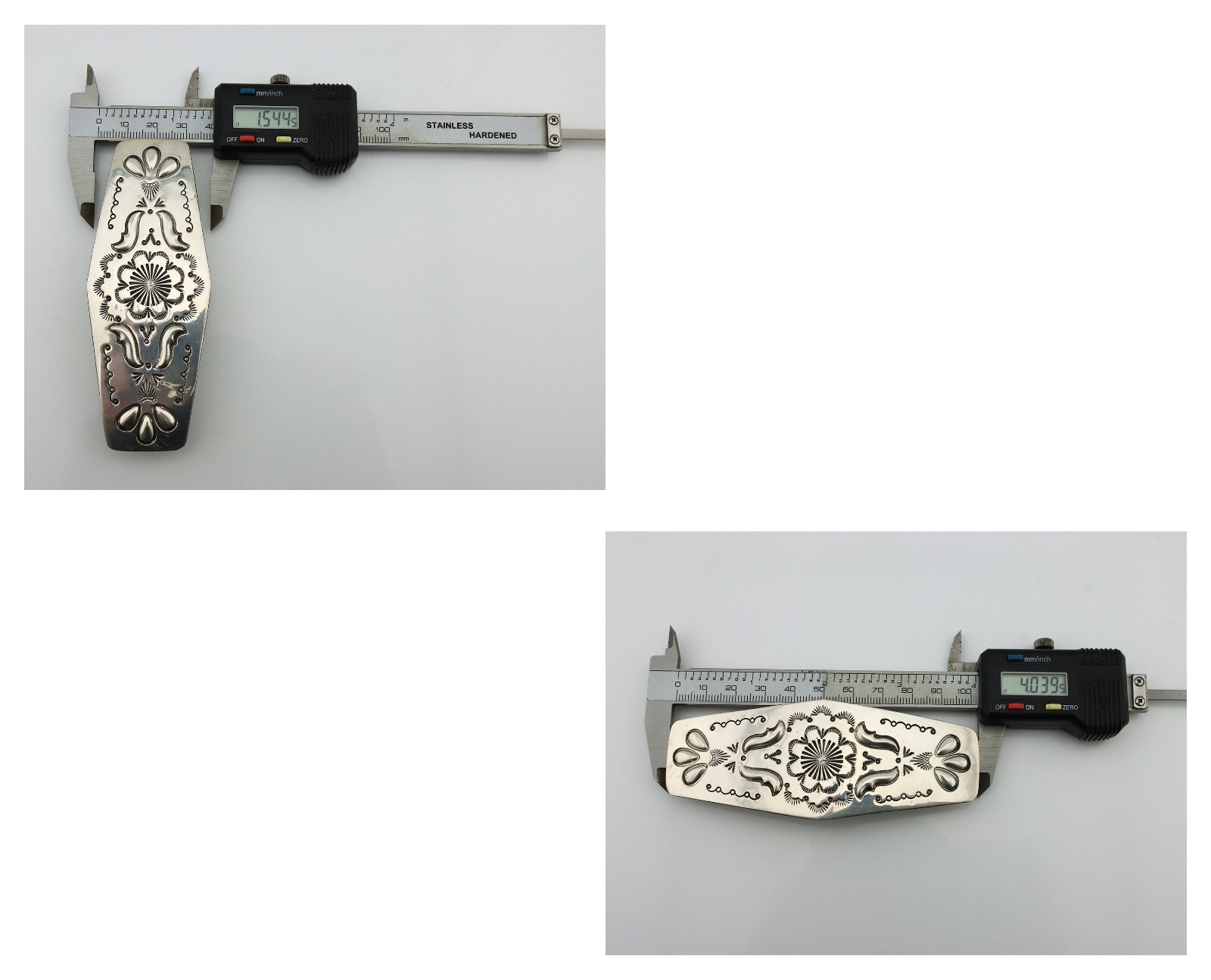 Women’s Navajo Hair Clip Hand Stamped 925 Silver Artist Signed MY C.80’s