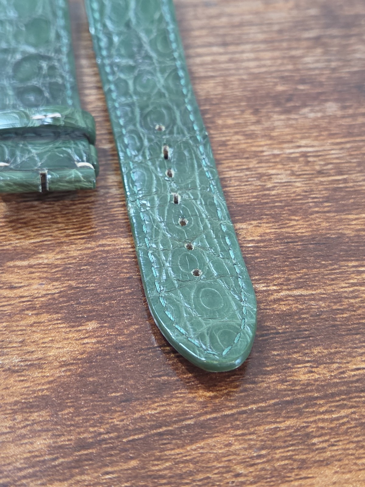 MONTBLANC OEM 20/18mm Green Alligator Leather Watch Strap Made In FRANCE MB