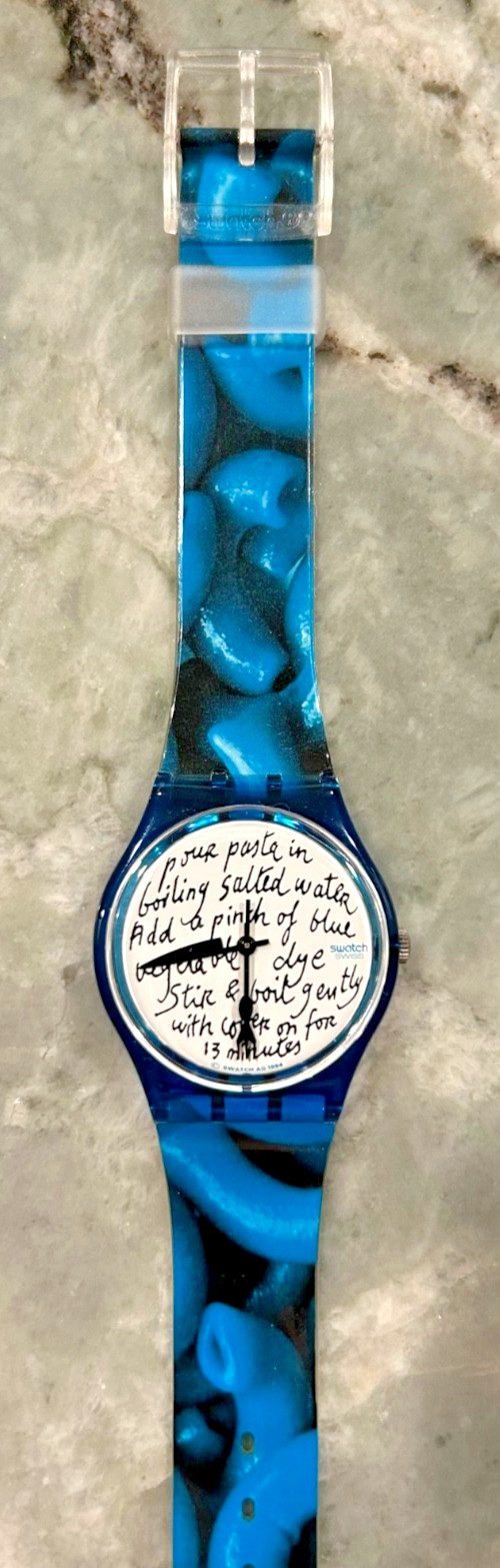 Swatch – Blue Pasta – GG138 – 1995 – Original Art Box – Art – Gent