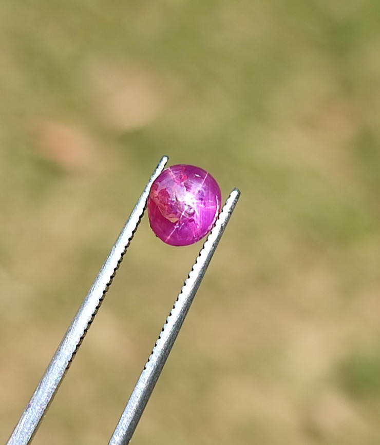 Natural Pink Star Sapphire 1.45ct HOT Pink Ruby Red | 6-Ray | Unheated Ceylon