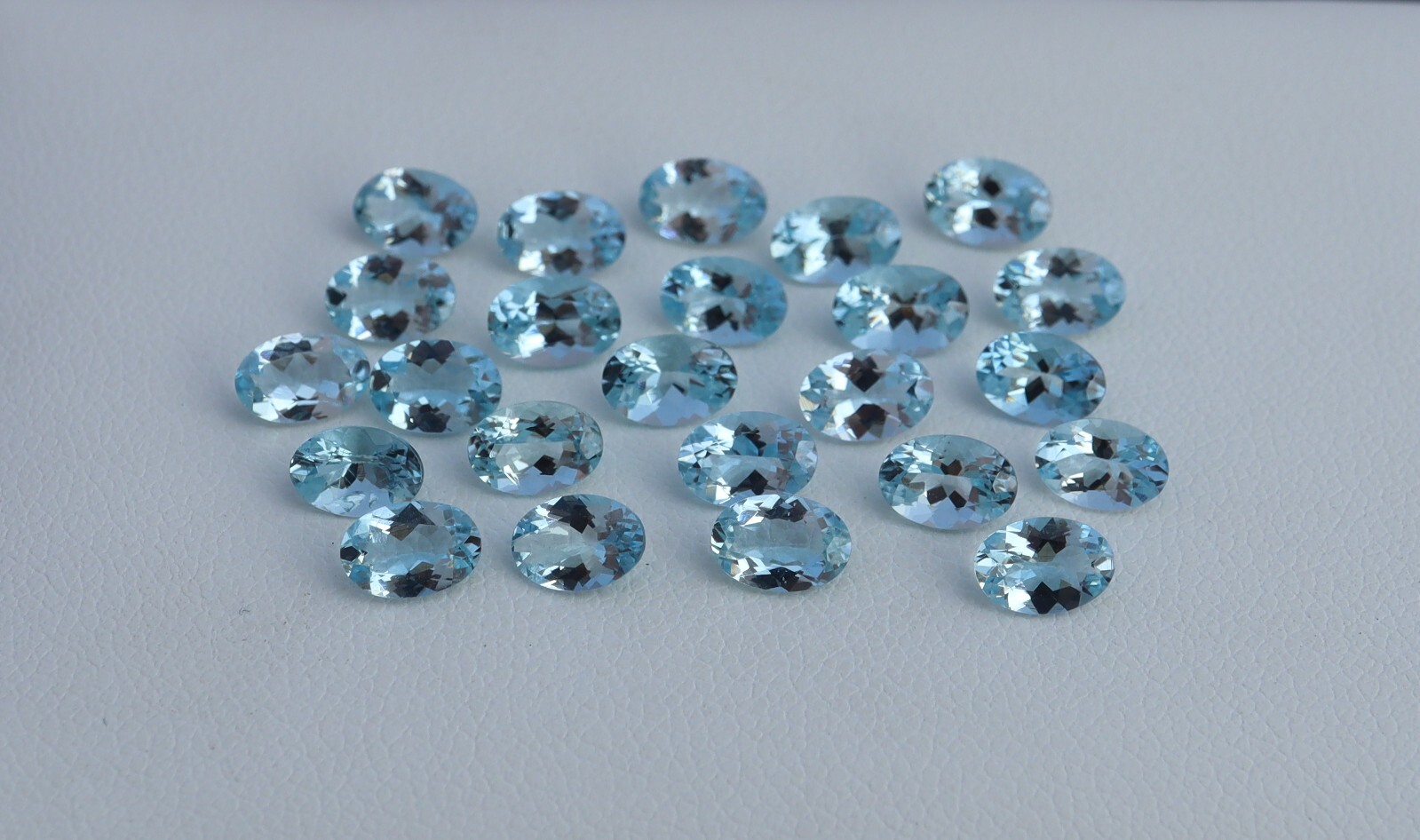 6×4 mm Eye Clean Natural Medium Blue Aquamarine Oval Cut Gemstone Nice Luster