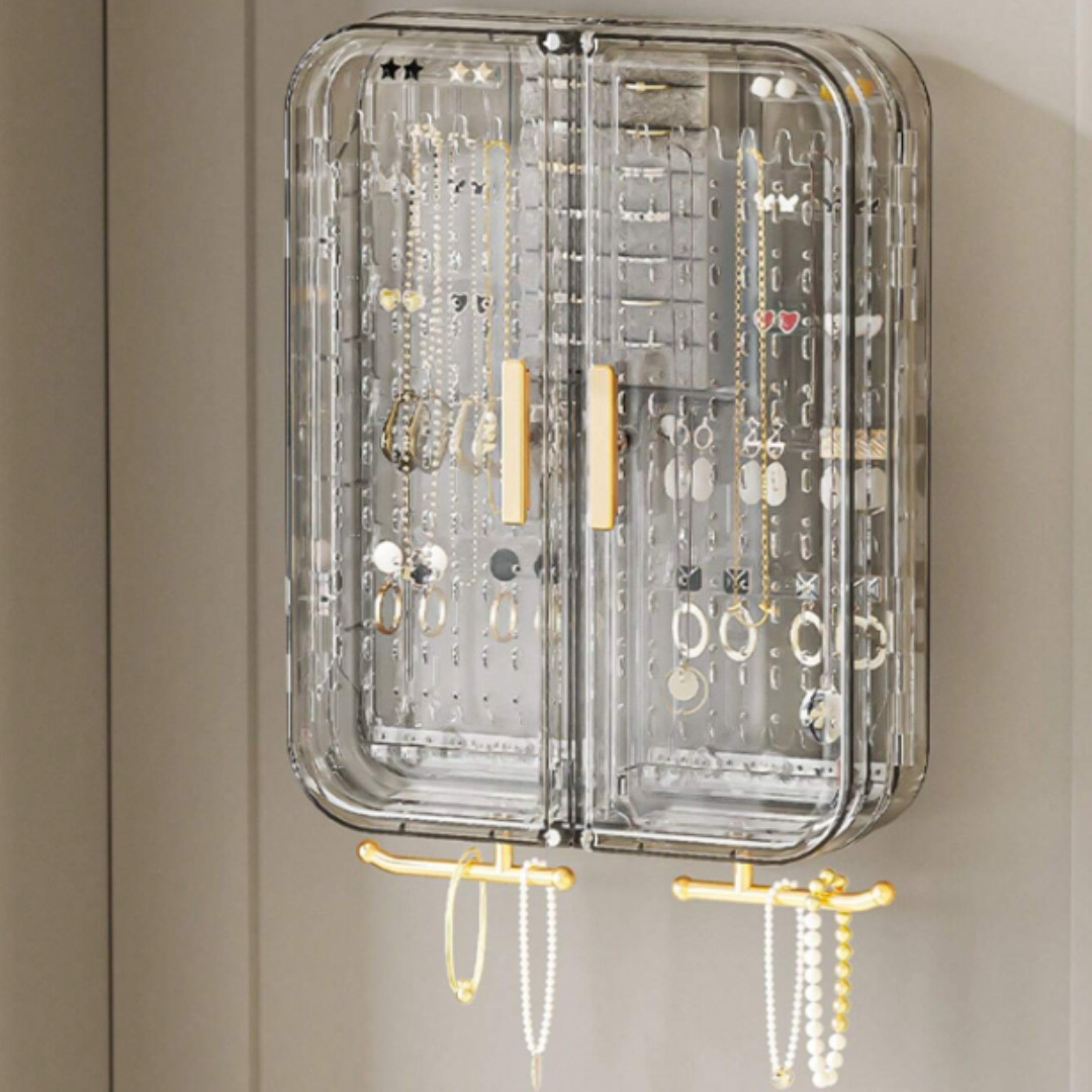 Jewelry Storage Organizer Multipurpose Wall Hanging Double Side Jewelry Box