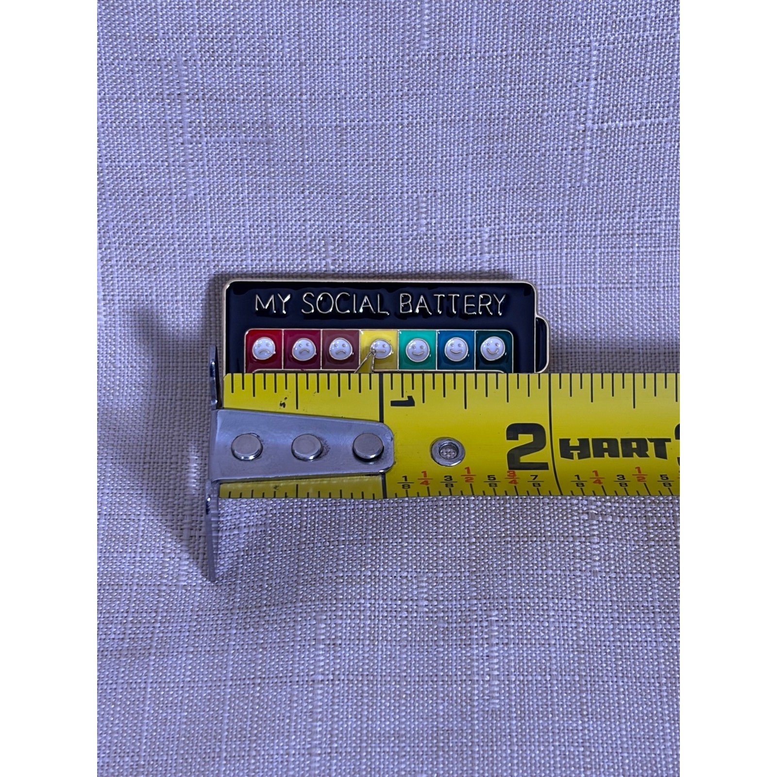 My Social Battery Mood Tracker Enamel Brooch Lapel Pin New