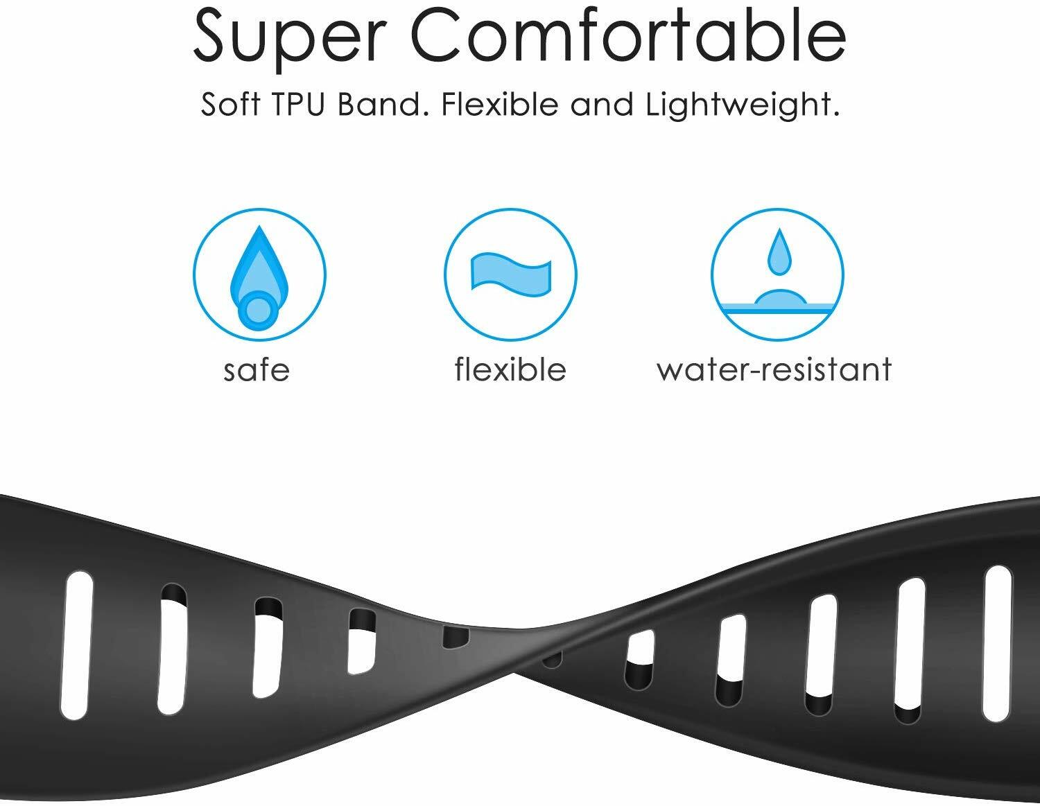 For Suunto Core(24mm) Rubber Replacement Watch Band Sport Band with Metal Clasp