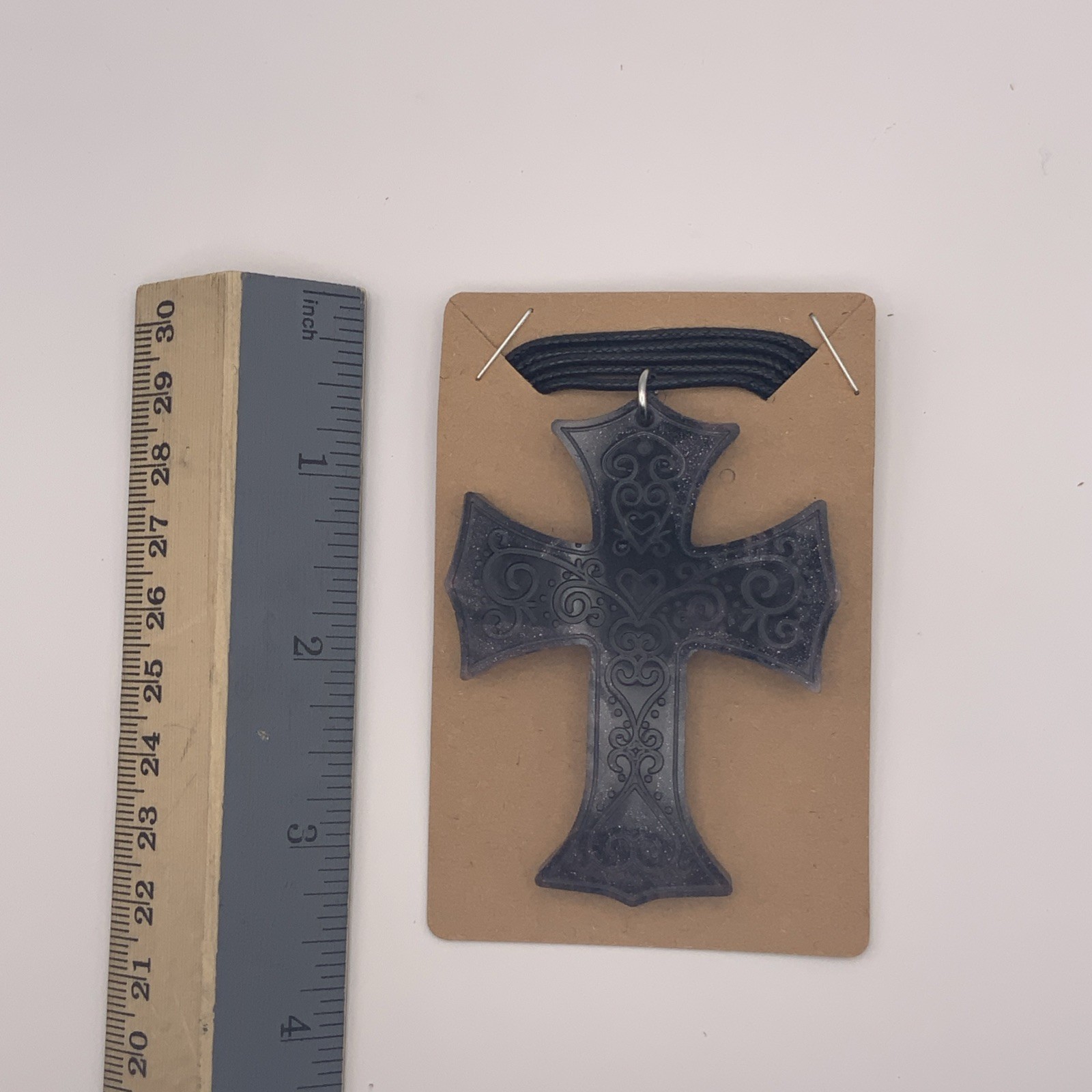 House Of David Handmade Cross Necklace Pink Galaxy