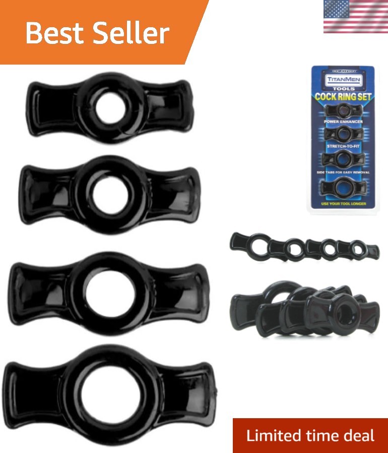 TitanMen 4 C-Ring Set – Enhance Pleasure with Easy Adjustment & Safety
