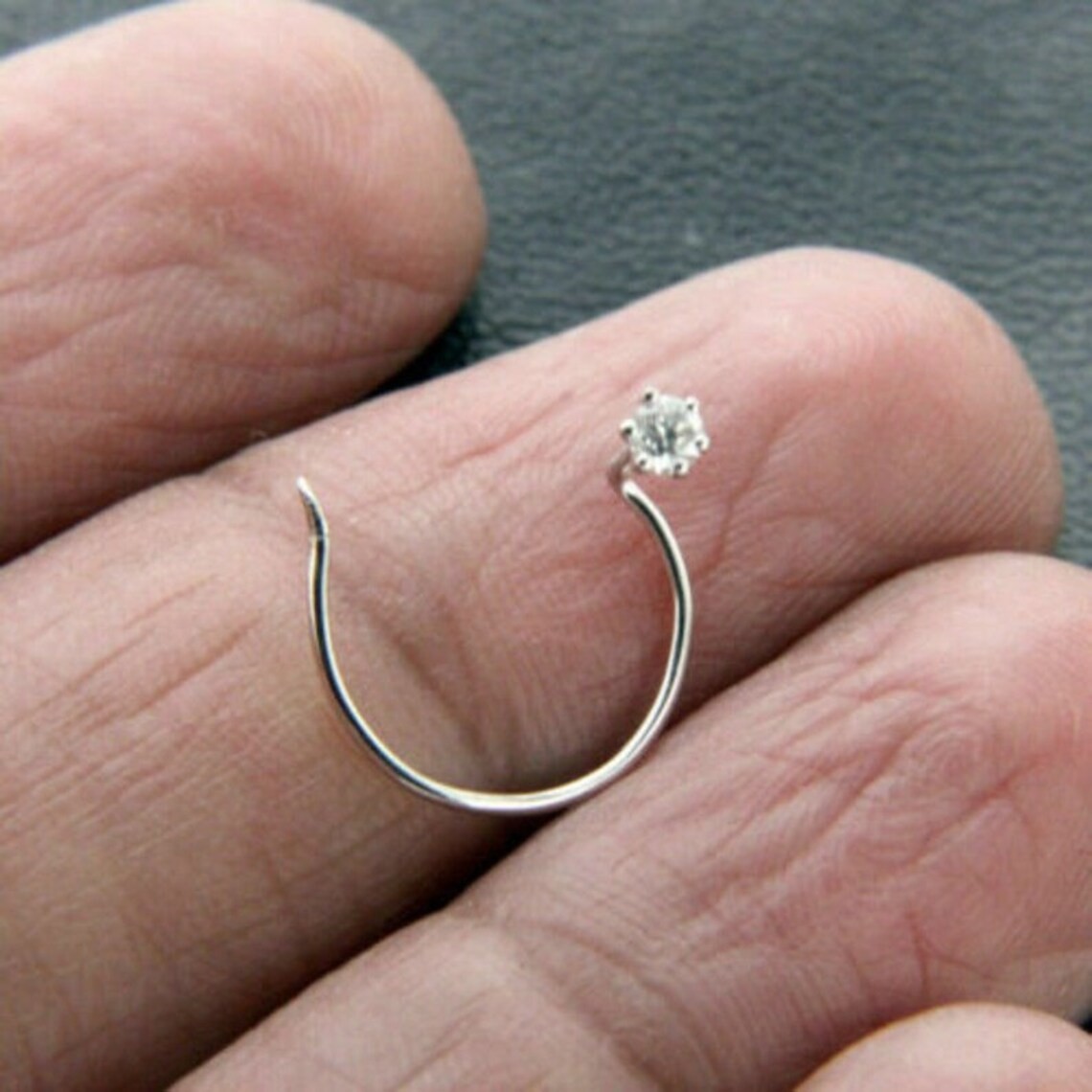 0.05 Ct Diamond Ring in Solid 14K White Gold | Brilliant Cut | Fine Jewelry