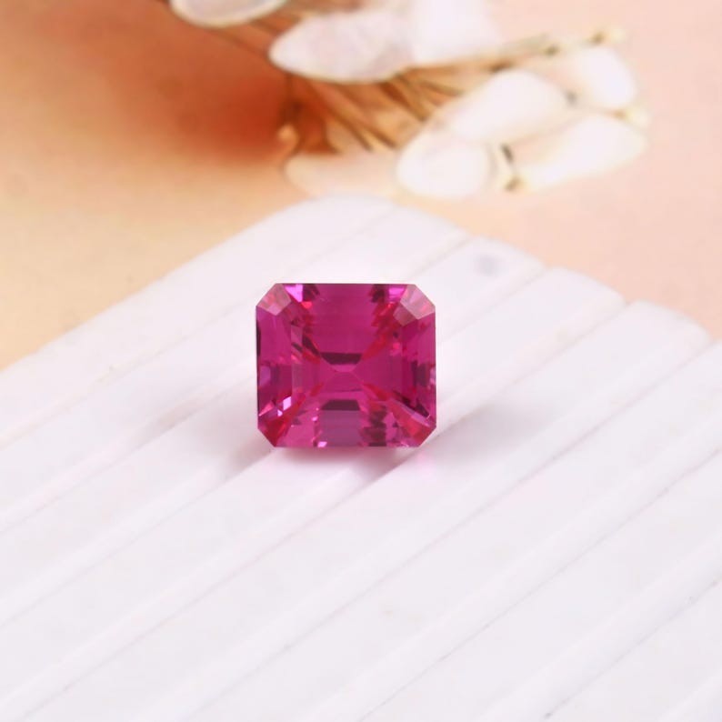 8.95 Ct Pink Sapphire Radiant Emerald Cut CERTIFIED Loose Gemstone For Jewelry