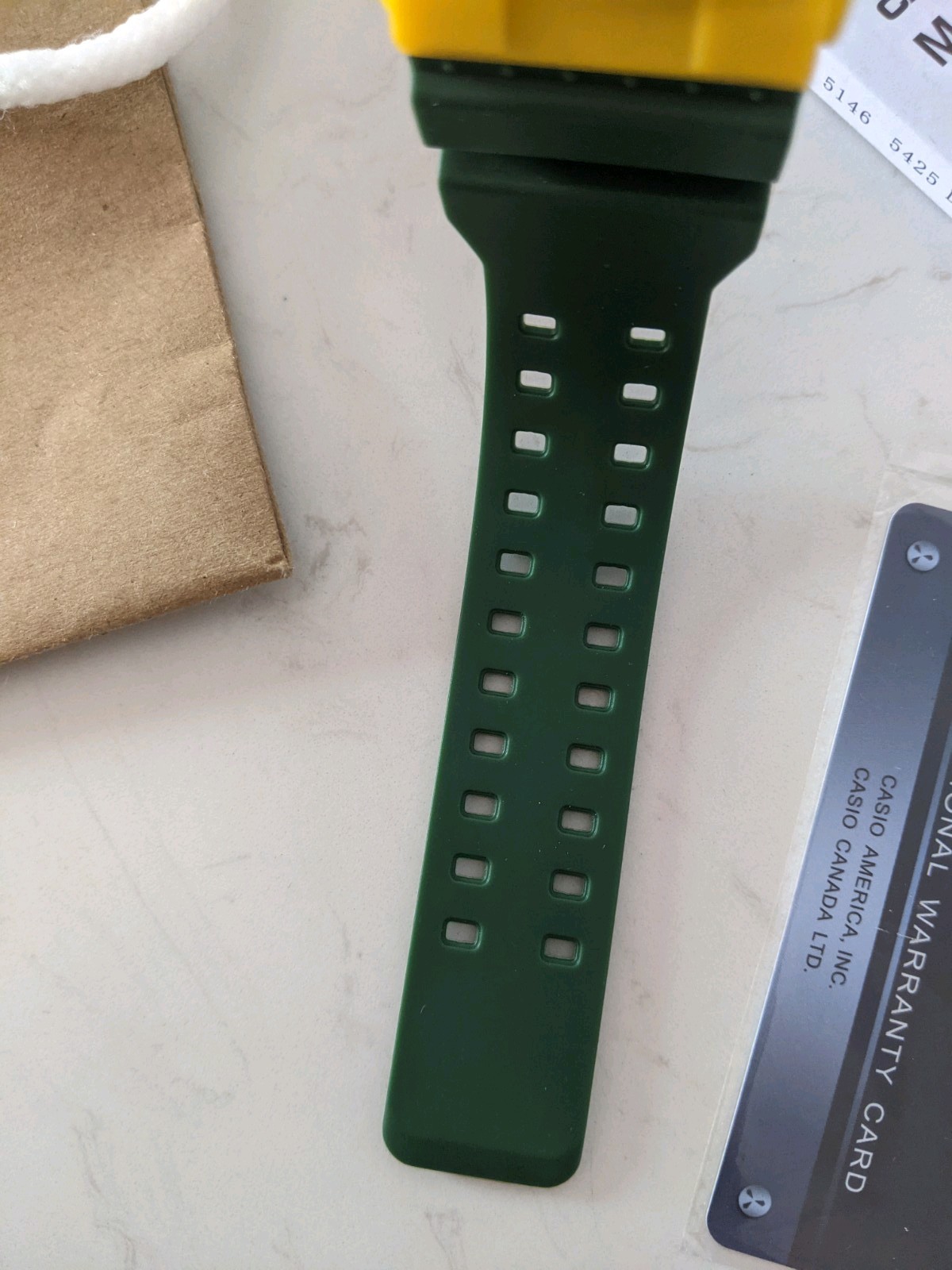 Casio G-Shock GA-110 Men’s Analog Digital Watch Yellow Green Box Papers