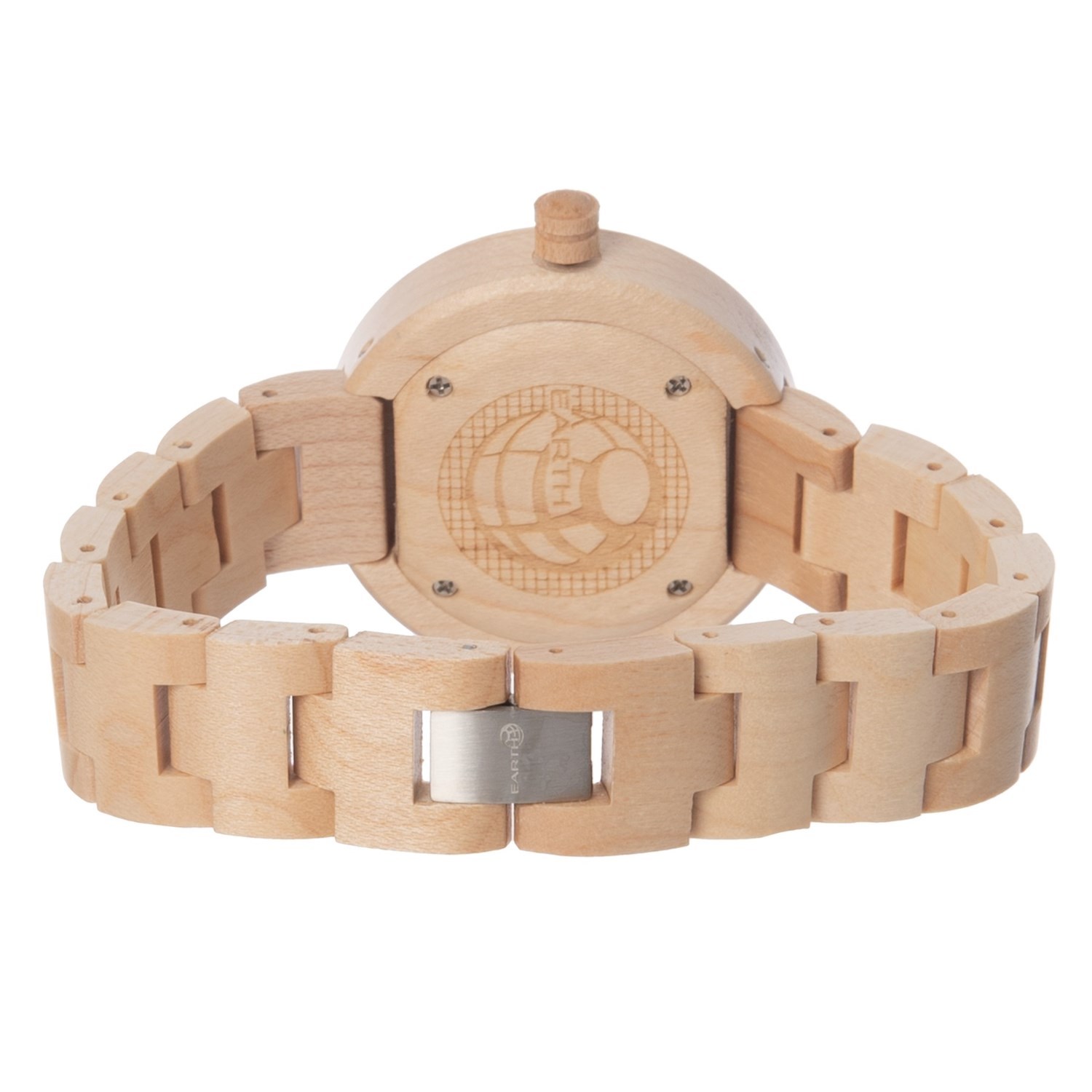 NEW EARTH WOOD UNISEX ROOT ANALOG WATCH NATURAL