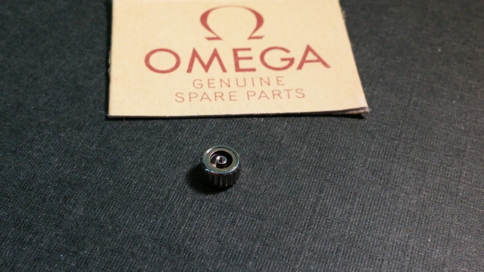 Omega crown stainless steel 4.9mm-5mm (approx) – Genuine, for watch repair
