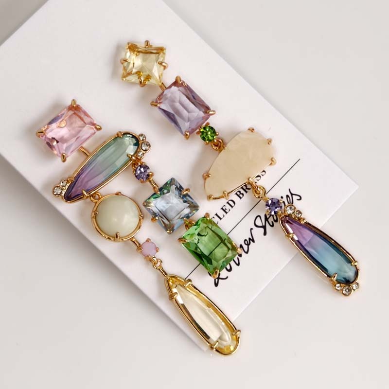 Other Stories Crystal Statement Drop Earrings Chic Women Party Vacation Jewelry