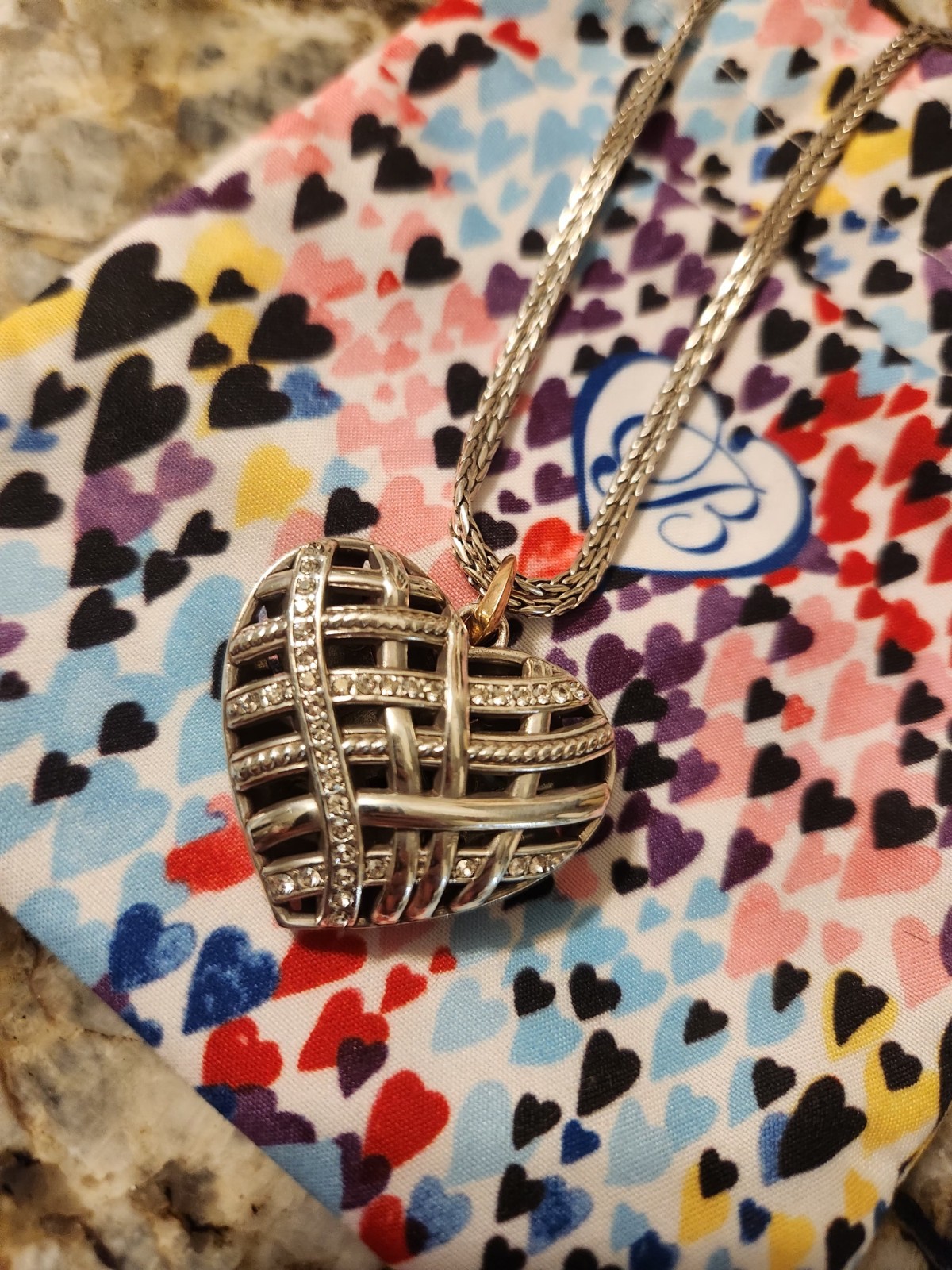 Brighton Neptune’s Rings Convertible Reversible Heart Necklace. NWOT