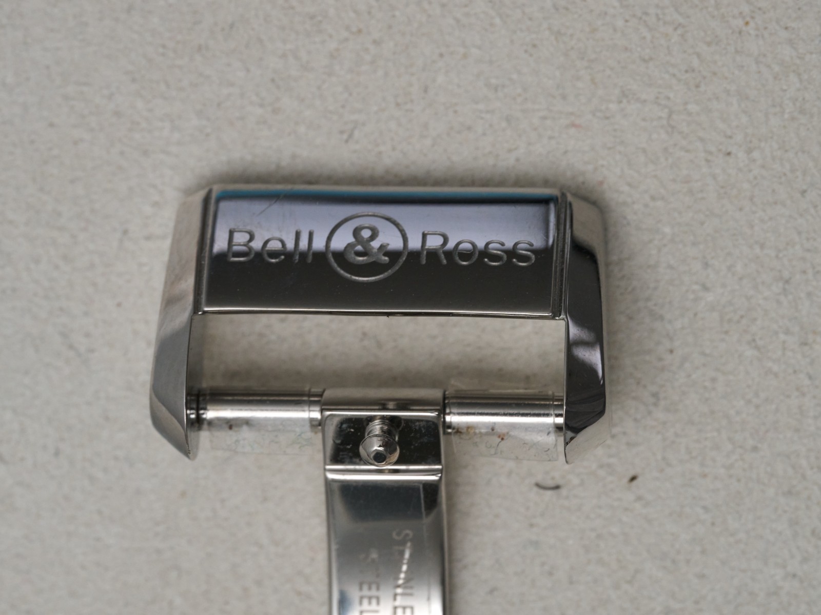 Bell Ross BR 18mm Deployment Buckle Clasp Steel Double Fold Over Pin Buckle