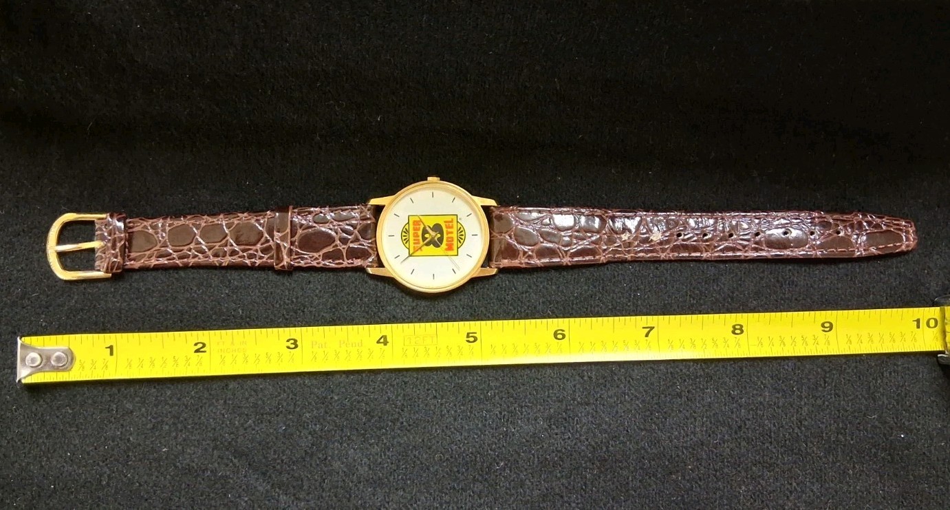 SUPER 8 MOTEL WRISTWATCH GENUINE LEATHER IMAGE WATCHES, INC. CALIFORNIA