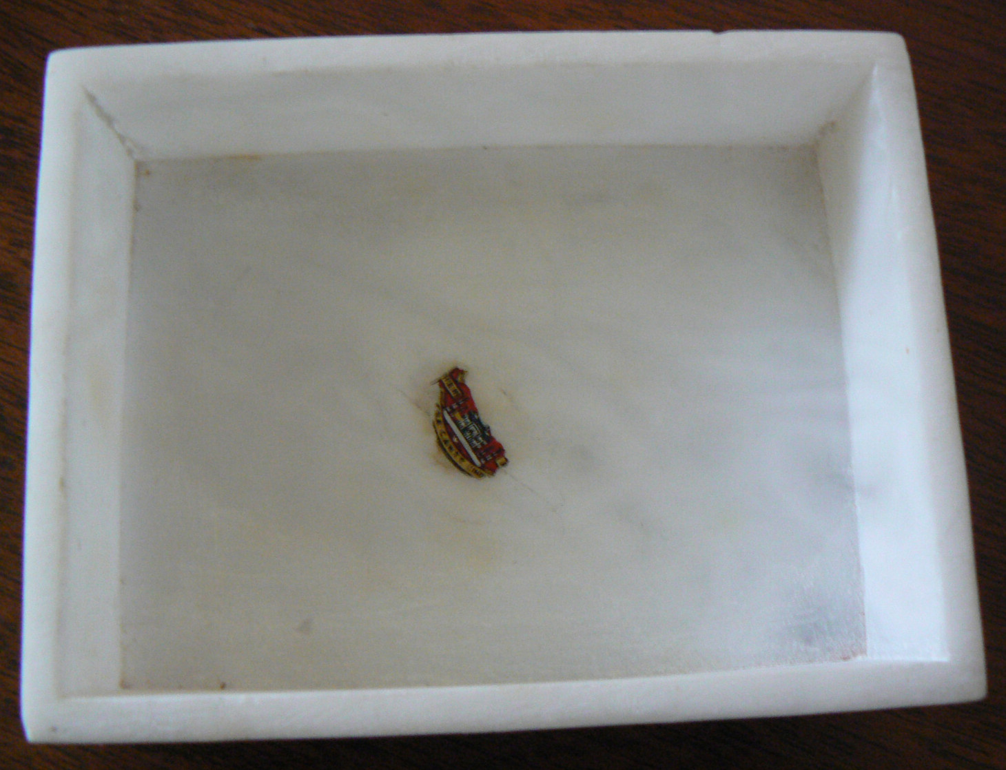 Marble trinket box Taj Mahal Pearl & Jade Inlay Agra India 4.5″X 3.5″X 1.5″