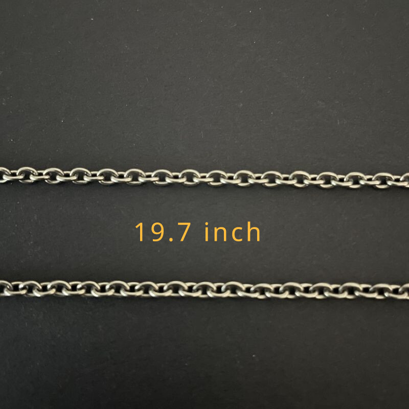 New Pure Titanium Necklace O-Chain Wide 3mm be antiallergic Easy To Match 19.7″
