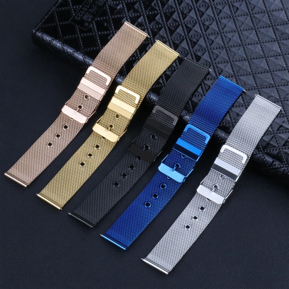 High Quality 304L Stainless Steel Mesh Belt Milanese Watch Band Strap 10-22mm