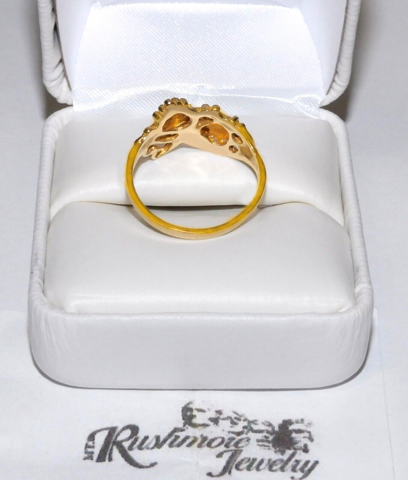 Black Hills Gold 10k Heart Accent Diamond Cut Ring Size 8