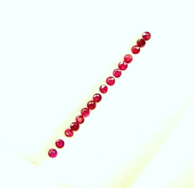 Round Regular cut Pigeon Blood Ruby 2.29 Cts Tol, 75 Pcs Lot 1.6 MM Calibrated