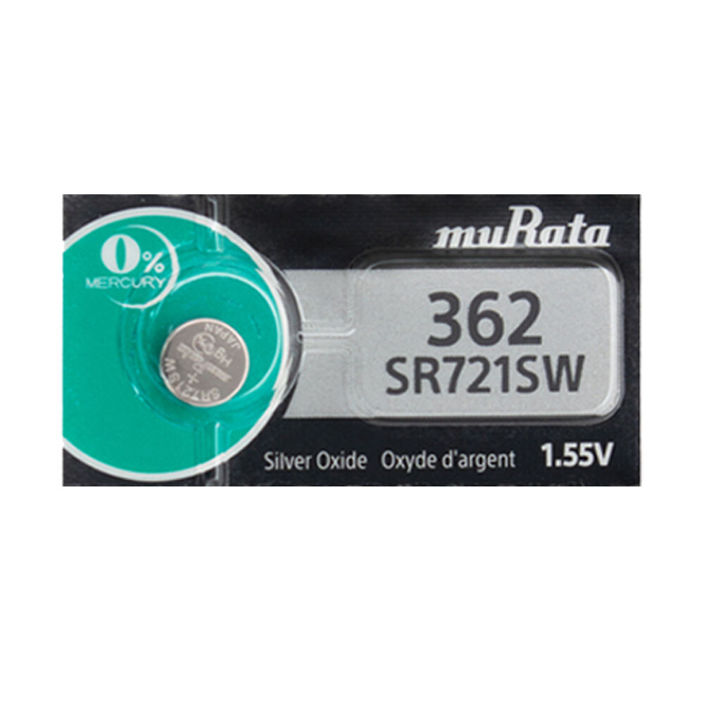 Original Murata Replaces Sony SR721SW 362 Button Battery x 2