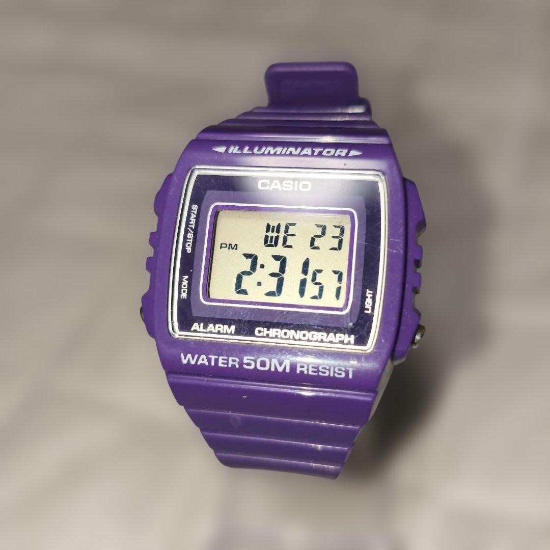 Casio Cheap Casio W-215H Purple Watch NEW