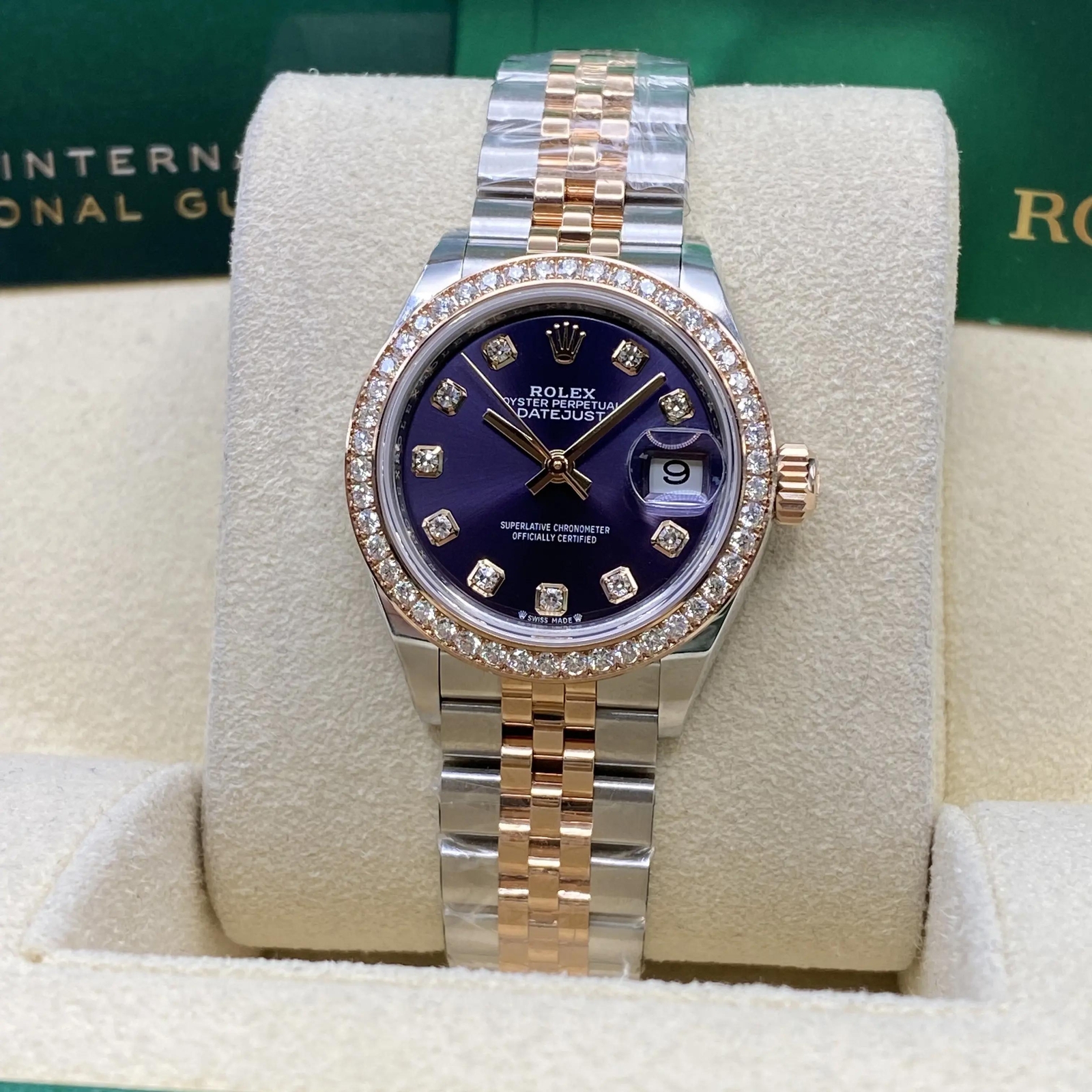 Rolex Datejust 28mm 279381RBR Aubergine Diamond Dial Automatic Watch B&P 2023