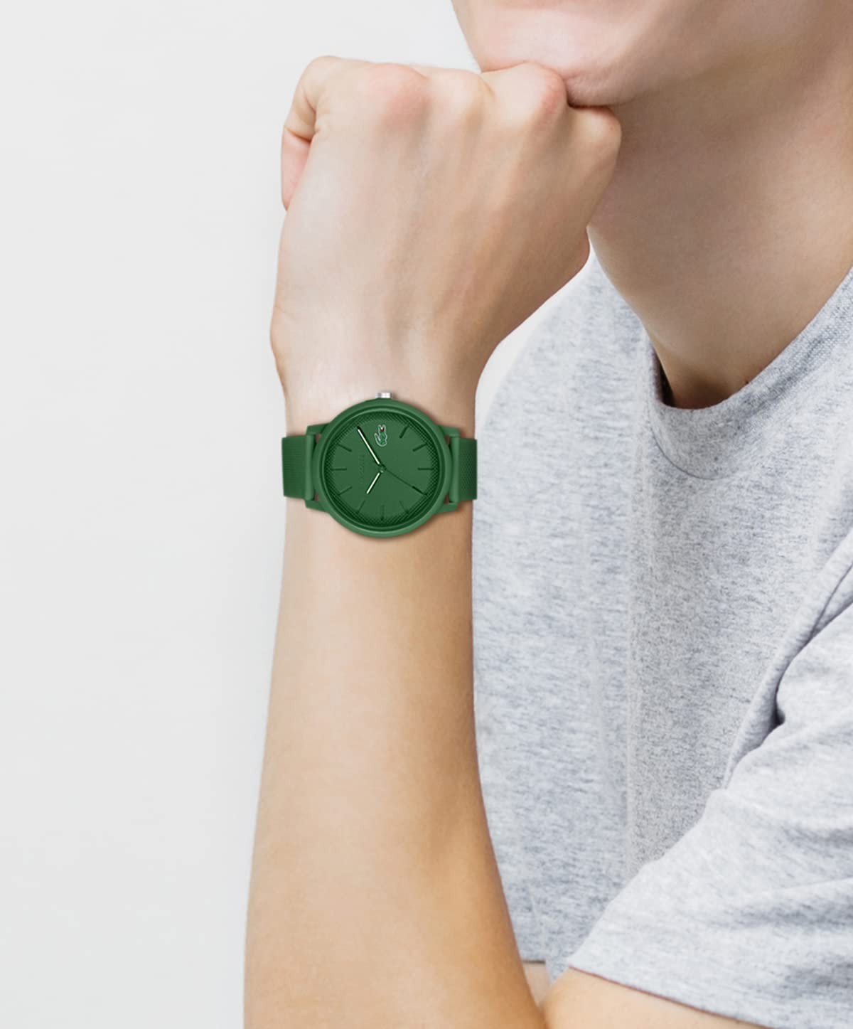 Lacoste 12.12 Men’s Quartz Watch – Sporty 3-Hand Timepiece with 42MM, Green