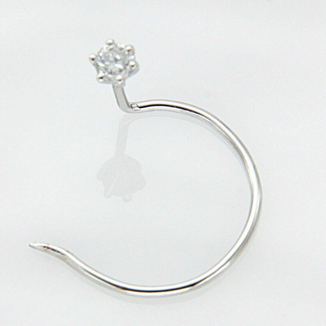 0.05 Ct Diamond Ring in Solid 14K White Gold | Brilliant Cut | Fine Jewelry