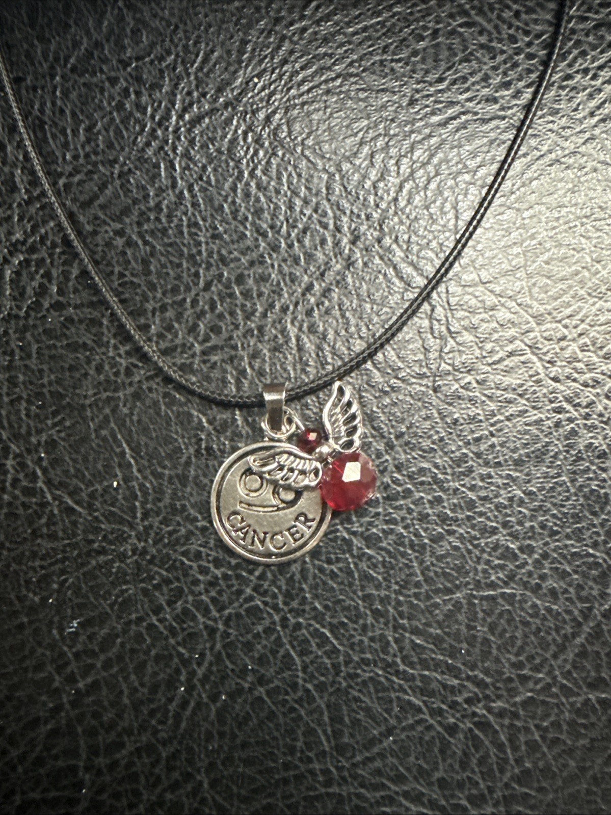 Astrology Cancer Zodiac Pendant Necklace with Angel Charm