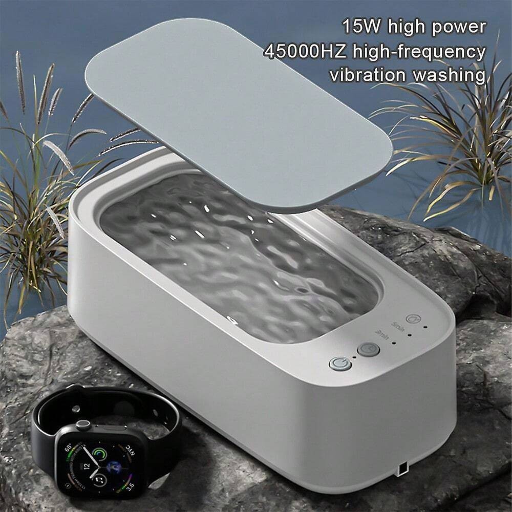 New Ultrasonic Jewelry Cleaner Machine 3 Mode Glasses Ring Earring Cleaner