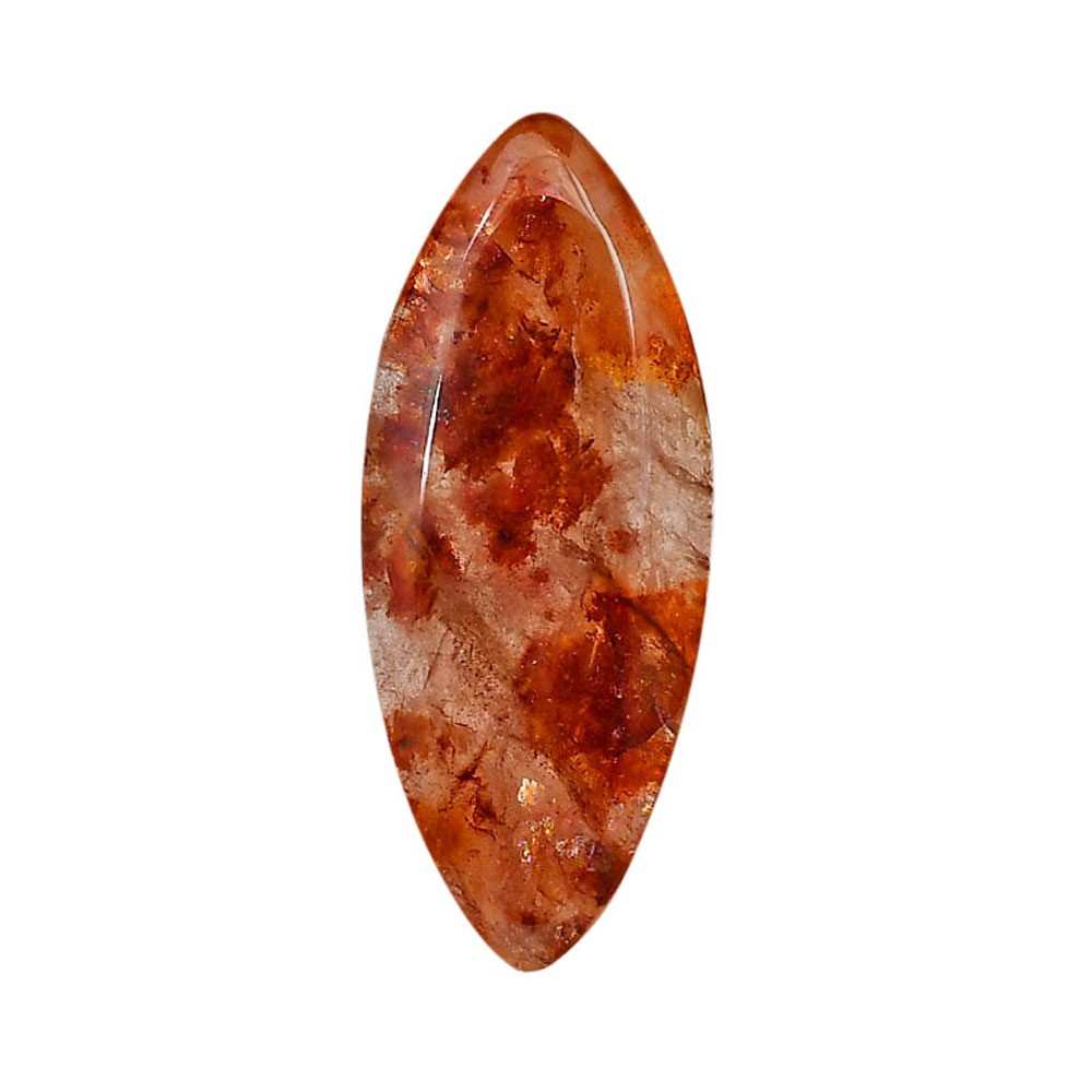 Red Fire Quartz 15.2×36.9×4.7 mm Marquise Shape Polished Gemstone LS122-06425