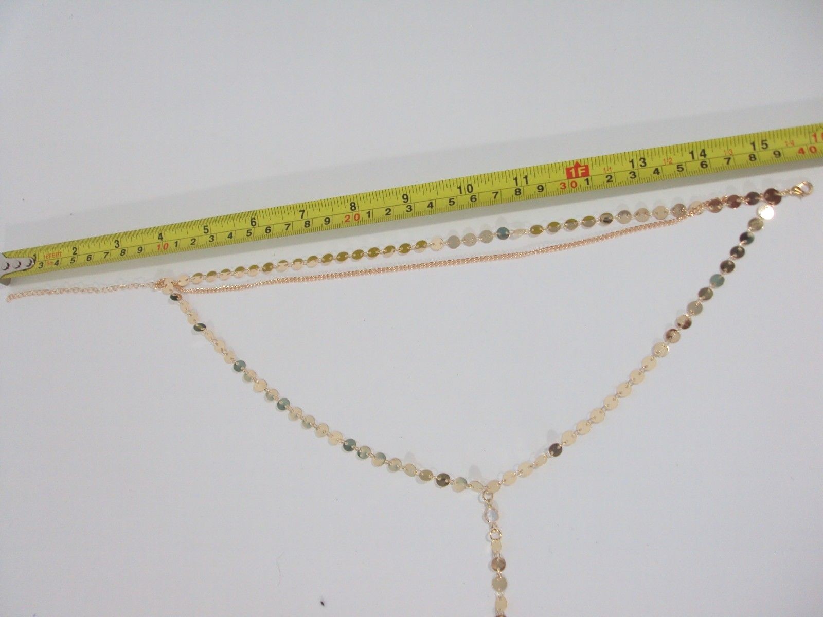 Sparkle Coin Necklace choker Rhinestone Lariat Silver Gold Layered Y Drop Chains