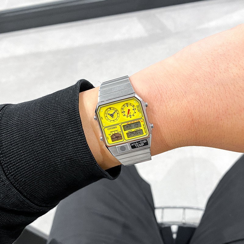 Citizen Ana Digi Temp JG2170-59Y Limited 500 Yellow Record Label Watch