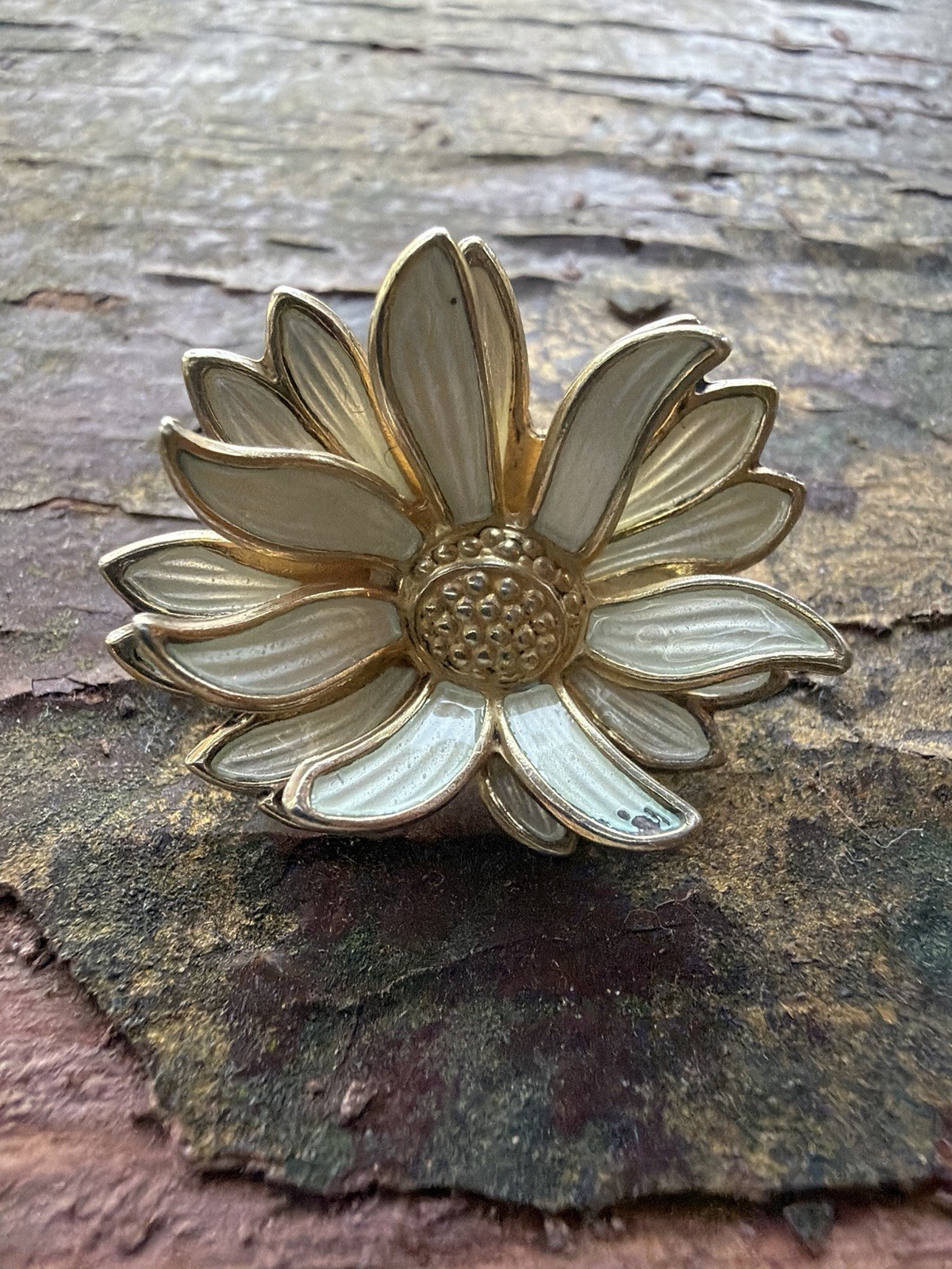 David Andersen Flower Brooch by Sterling Silver Enamel Norway Norwegian 2359
