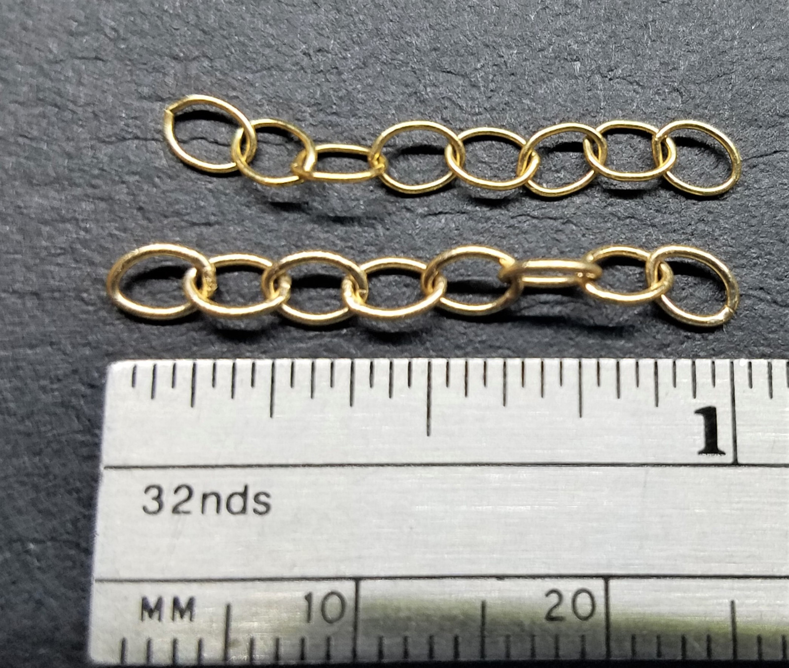 14k 3.25mm HEAVY Cable Yellow Gold 6mm Spring Ring 3.25″ Chain Extender Safety